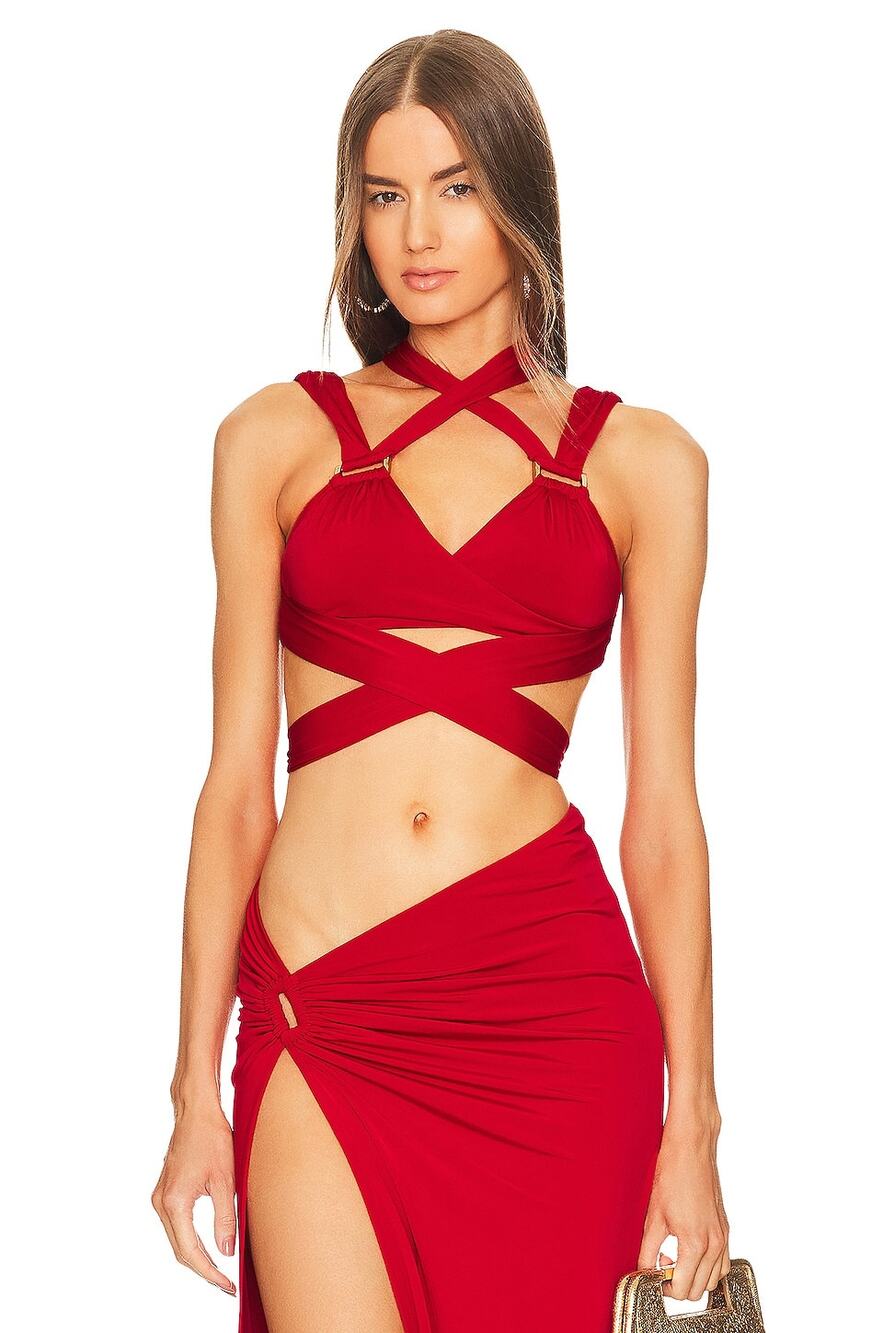 Michael Costello Rio Crop Top Crisscross Party Night Out Vacation Summer S